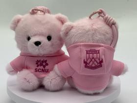 美丽异木棉花小粉熊挂件