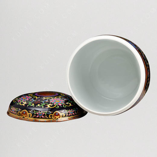 【艺德春】钢化瓷高档寿盒“福寿康宁”（兰）景德镇瓷骨灰盒 商品图3