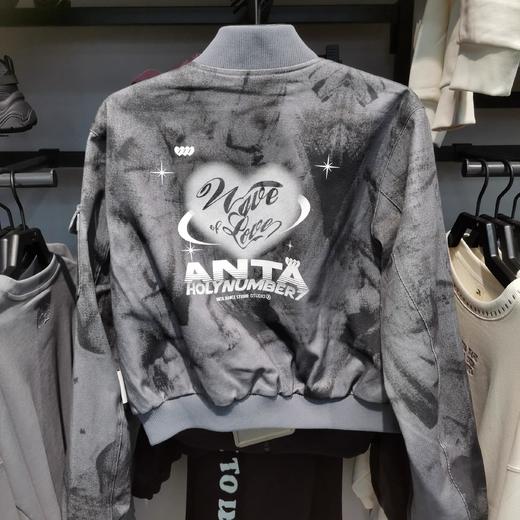 安踏正品2024女秋冬季运动休闲时尚潮流宽松短款单夹克162448603 商品图1