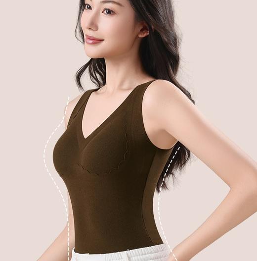 【买一送一】A类标准 轻塑隐形 | 樱姿娜仿狐狸绒含人参皂苷精华背心 带胸垫免穿文胸  2件装 商品图0