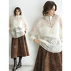COCOBELLA新中式白色绣花衬衫女国风立领微透内搭上衣SR3228 商品缩略图1
