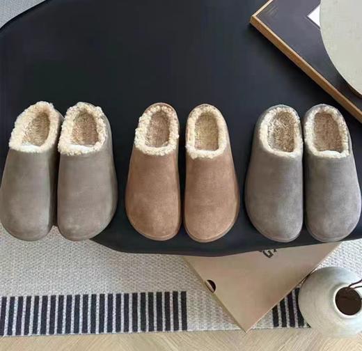 小土豆勃肯鞋皮毛一体雪地靴包头半拖 商品图1