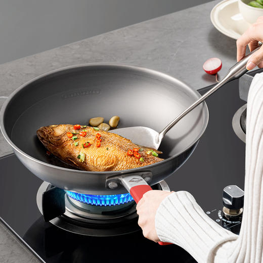 康巴赫真钛0涂层不粘炒锅第三代-套装32cm 商品图3