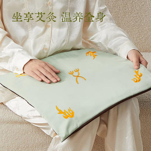 电加热艾绒坐垫、家用加热坐垫、办公室艾草坐垫、智能控温艾灸坐垫 商品图3