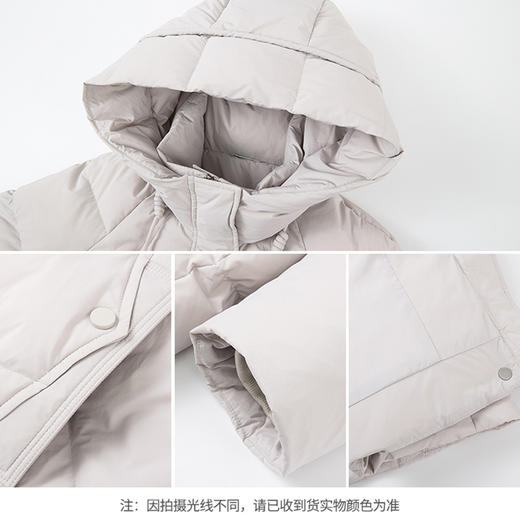 【商场同款】CNO5030 “ 满分长羽绒 ” 甄选90白鹅绒 温暖轻盈 星空银色雅致柔和 商品图4