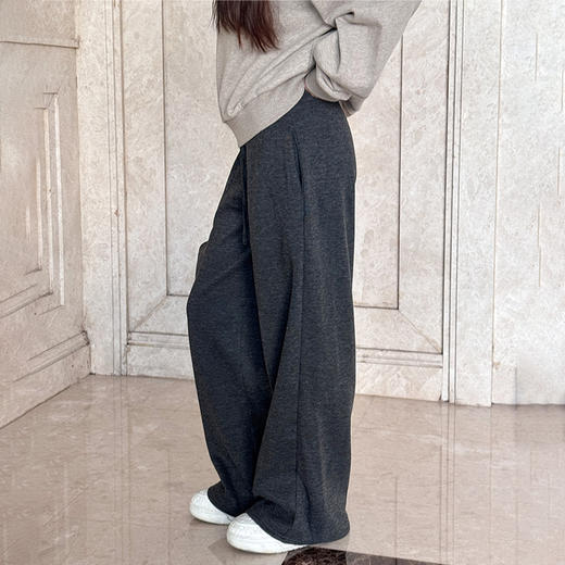 25年新款【喵小仟 加绒直筒糯米裤】弹力高腰 垂感遮肉 柔软面料 高腰阔腿版型 加绒加厚 密实保暖 商品图2