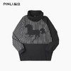 PINLI品立2025秋季新款拼料插肩袖堆堆领T恤潮牌休闲宽松男士上衣B253111105 商品缩略图3