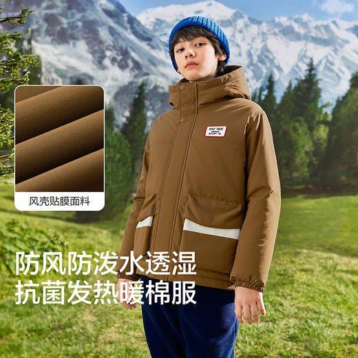 巴拉巴拉balaOne男童棉服儿童外套新款童装2025秋冬加绒发热保暖 商品图3