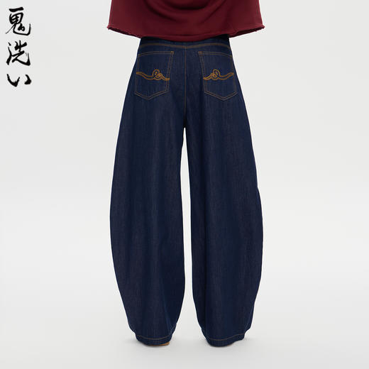 ONIARAI/鬼洗25秋冬新品女生高腰结构线条弯刀牛仔长裤 25B4448 商品图1