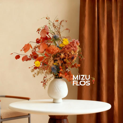 / 荷兰进口永生红叶瓶花/（干花+花瓶）（提前3天预订） 商品图0