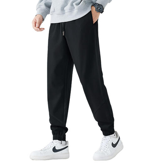 【加绒保暖】罗蒙秋冬款男士休闲裤束脚设计直筒显瘦腰部抽绳宽松百搭时尚长裤卫裤 商品图8