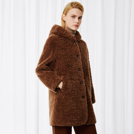 EITIE爱特爱保暖气质高级连帽皮草外套冬季新款8093705 商品图2