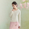【林栖设计小店】毛织上衣钉珠镂空花边肌理优雅百搭2026早春新款针织衫女1961047 商品缩略图0