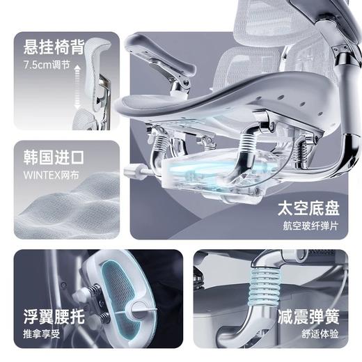 【8.8折】5楼西昊S300尊享版人体工学椅太空底盘浮翼腰托6D仿生扶手高端舒适吊牌价4399折后价3895 商品图1