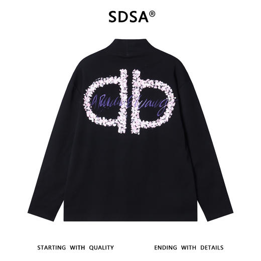 T4988SDSA男士秋冬新款痞帅男装简约时尚手绘字母半高领长袖T恤百搭 商品图5