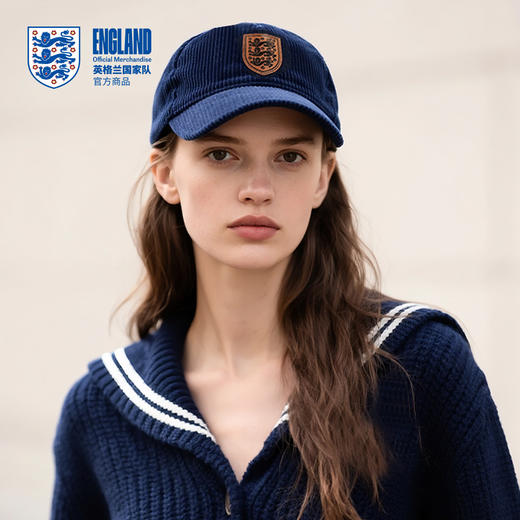 【官方正版】英格兰国 家队 | 深蓝色休闲棒球帽灯芯绒百搭帽子 商品图4