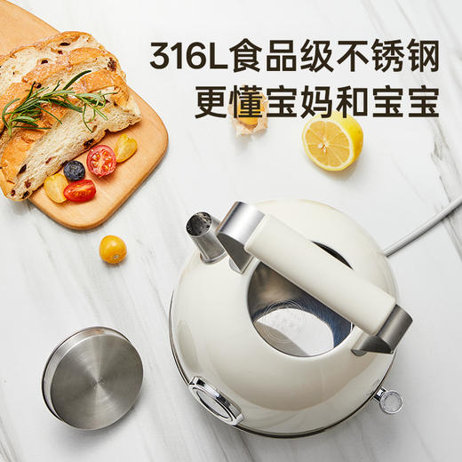 浦利顿复古电热水壶家用大容量一体316不锈钢烧水壶PLD-RF-1816 商品图1