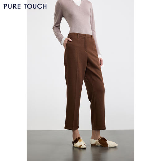 商场同款PURE TOUCH女装25秋冬新款高腰西装裤直筒OL挺括通勤长裤 商品图4
