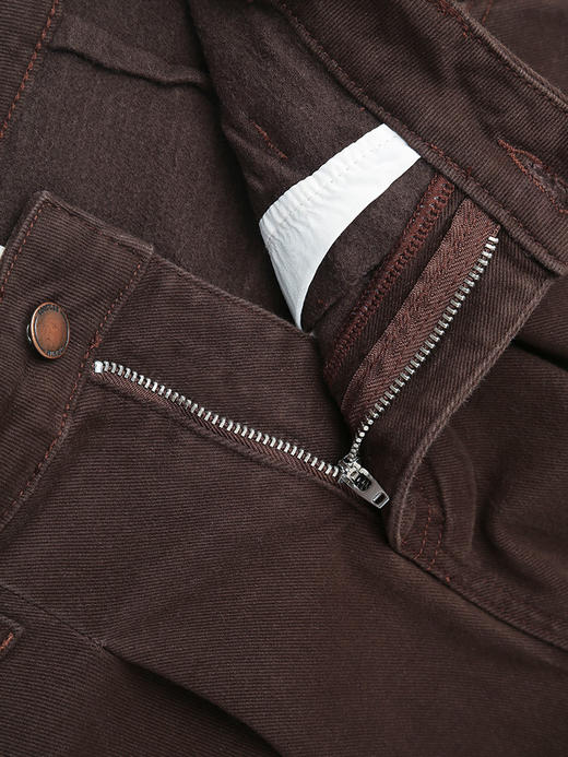 浅卡其色高腰阔腿裤 复古风翻边九分裤 春秋季显瘦百搭宽松女式休闲裤 商品图3