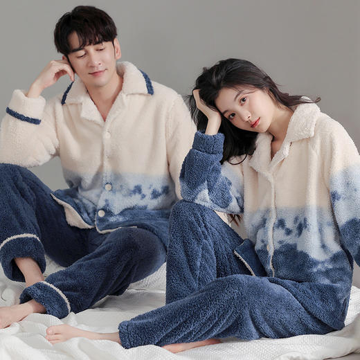 穿上太暖了！【加厚加绒-男女法兰绒家居服套装】居家外穿可以 法兰绒套装  多种款式任选 上身厚实保暖防风 软软糯糯温暖整个冬季 商品图4