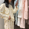 冬季珊瑚绒睡衣保暖可爱少女小萝卜款仙人掌粉小花款法兰绒家居服 商品缩略图0