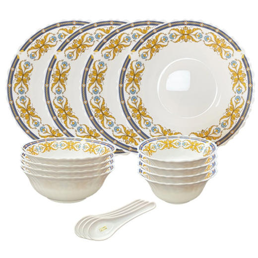 【分仓直发包邮】康宁冰萃玲珑彭巴杜夫人餐具16件套BCB-BPBD16B/KZ/LS 商品图1