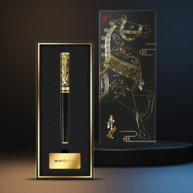 【马年新品】2026马年生肖纪念银钢笔 英雄钢笔 商务送礼