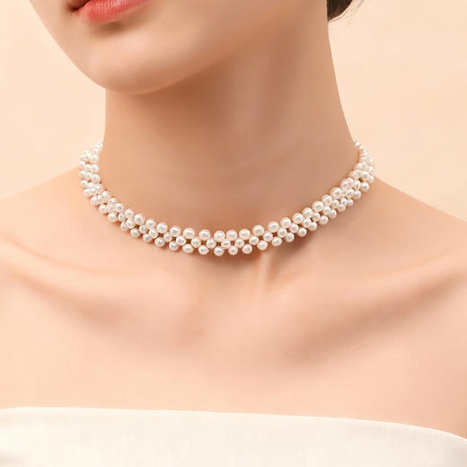 【宏艺珠宝】织梦系列·编织颈链·珍珠项链 商品图0