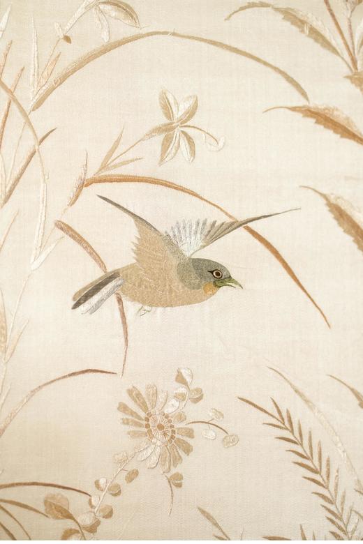 【已售】独角鹿西洋古董 20世纪中国出品传统东方花鸟主题粤绣挂屏 年代：20世纪 商品图3