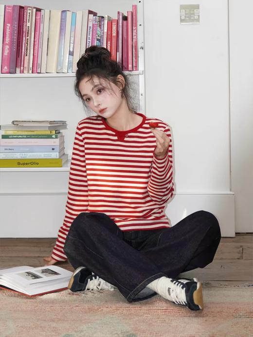 浮生八记/25C197/海魂衫条纹长袖t恤 商品图0