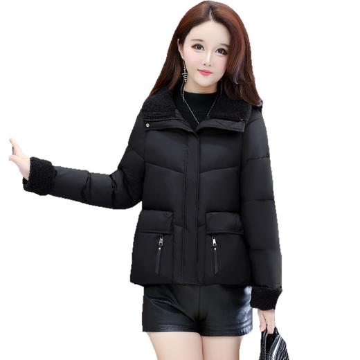 QYM 25XB612时尚短款羽绒服气质通勤拼接纯色外套 商品图4