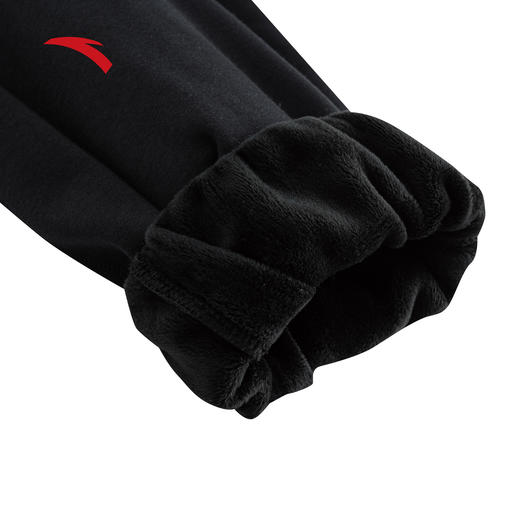 安踏加绒运动卫裤女士冬季宽松休闲束脚裤百搭纯棉长裤162548313 商品图3