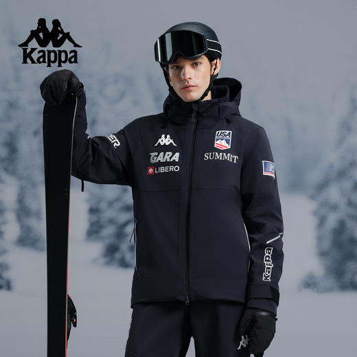 Kappa 2025年冬季滑雪服 防水连帽外套男女款K0FY2HH40 商品图1