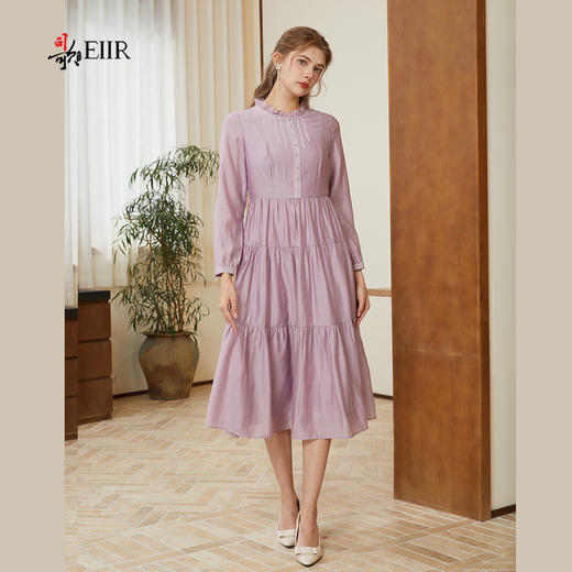 司歌天丝长袖连衣裙春秋A921176X 商品图4