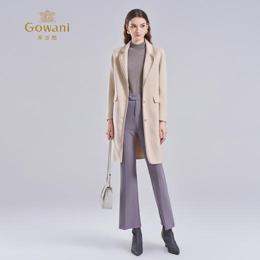 【羊绒】乔万尼羊毛羊绒大衣秋冬新款白色双面尼外套ET4A931 商品图3