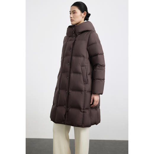 商场同款PURE TOUCH女装25秋冬新款白鸭绒羽绒服中长款连帽羽绒服 商品图7