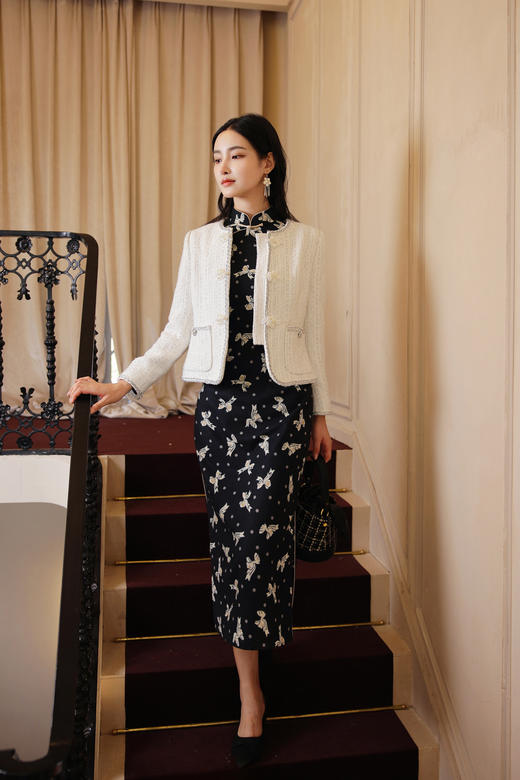 逸红颜明月「茉光」小香风外套｜新年里的优雅诗章，法式与东方的双生年味 商品图9