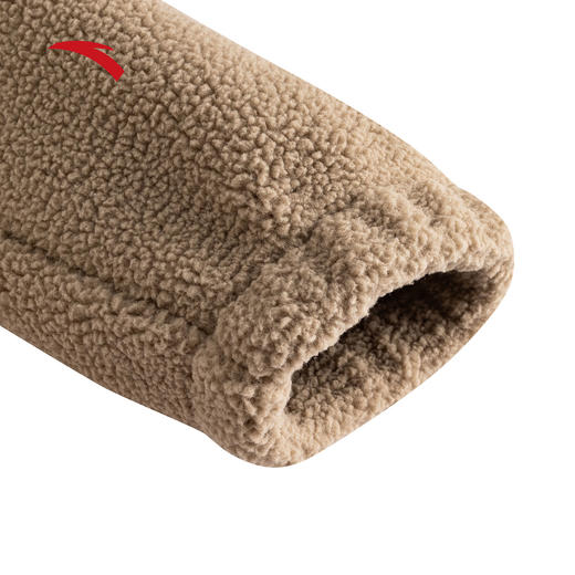 安踏羊羔绒外套女士冬季新款宽松连帽保暖加厚针织上衣162546702 商品图3