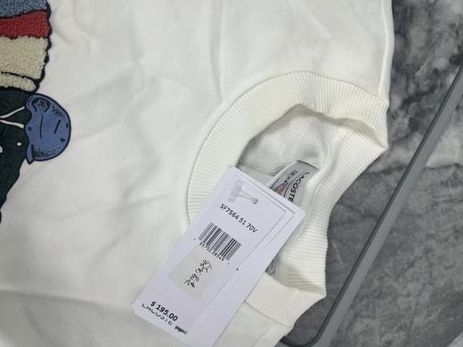 瑕疵Lacoste/法国鳄鱼 女士圆领纯棉植绒鳄鱼印花长袖卫衣 商品图2