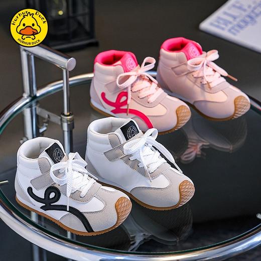 【小黄鸭】儿童鞋子运动鞋冬季新款男童阿甘鞋软底加绒保暖休闲鞋高帮德训鞋21-37 商品图5