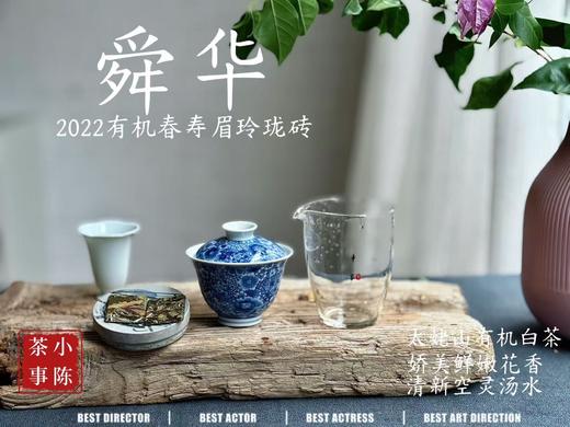 [买5送1]2022有机白茶玲珑砖《舜华》，降雪之后的“白牡丹”，花香、果香丰腴，层次丰富，汤水稠滑 商品图6