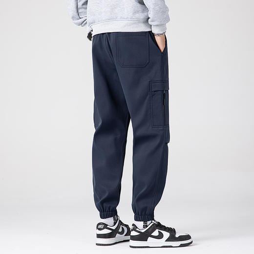 【加绒保暖】罗蒙男士冬季加绒休闲裤工装版型束脚设计腰部抽绳侧边大口袋时尚百搭长裤子 商品图7