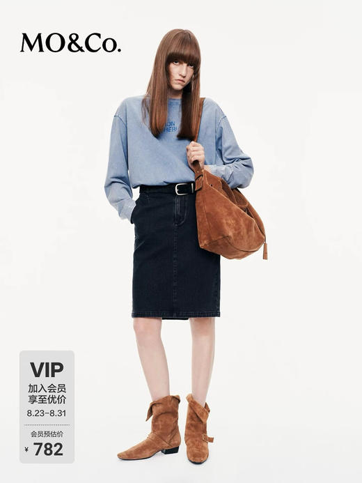 【开放日忙 秒杀价已调 直接拍】开放日最新款 Mo&co 烫钻 美式复古 棉质做旧斑驳 褪色工艺  薄卫衣 商品图7