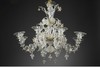 独角鹿西洋古董 1900年代意大利威尼斯穆拉诺水晶工坊出品玻璃点金工艺修饰花叶主题八枝头烛台式枝形吊灯 商品缩略图1