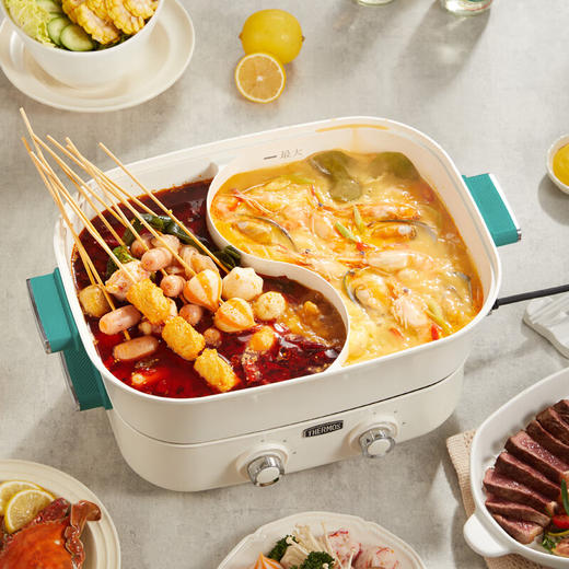 【分仓直发包邮】膳魔师（THERMOS）多功能分体鸳鸯锅EHA-4351A-G 商品图2