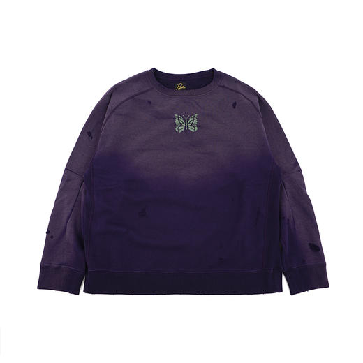 Needles Deconstructed Sweat Shirt 酵素水洗破坏加工蝴蝶卫衣 商品图4