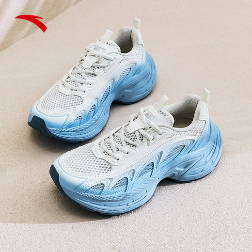 【王一博同款】安踏扶摇LT丨厚底增高休闲鞋女冬季黑色老爹运动鞋122528857 商品图1