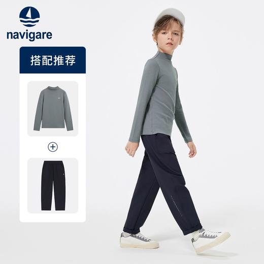 【纳维凯尔】【120-165】意大利小帆船男童半高领羊绒保暖打底衫 商品图5