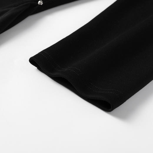 奢姿大码女装2025秋季减龄钉珠设计感T恤胖妹妹时尚简约拼接上衣9953253809 商品图3