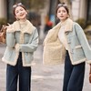 皮毛一体外套小个子羊羔毛，仿鹿皮绒加厚夹克HR-8975 商品缩略图4